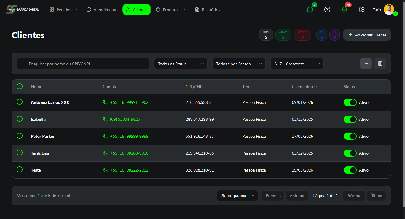 Base de Clientes - Fellow CRM
